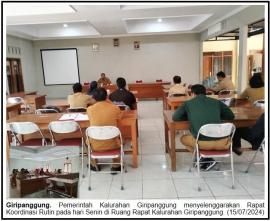 Pemerintah Kalurahan Giripanggung Gelar Rapat Koordinasi Rutin Senin